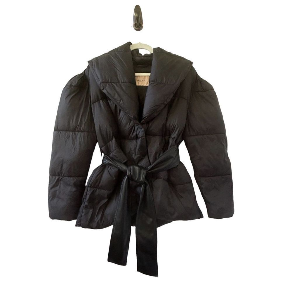 Twinset Milano Belted Puffer Coat Women’s Black Size 42